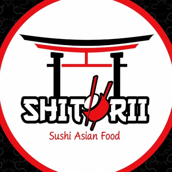 Logotipo redondo de Shitorii Sushi